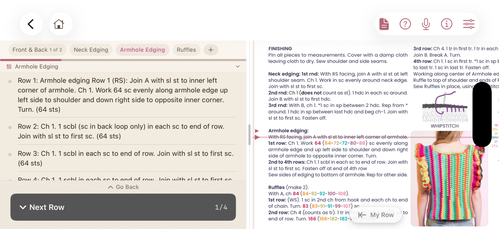 Split view — PDF and tracker side by side