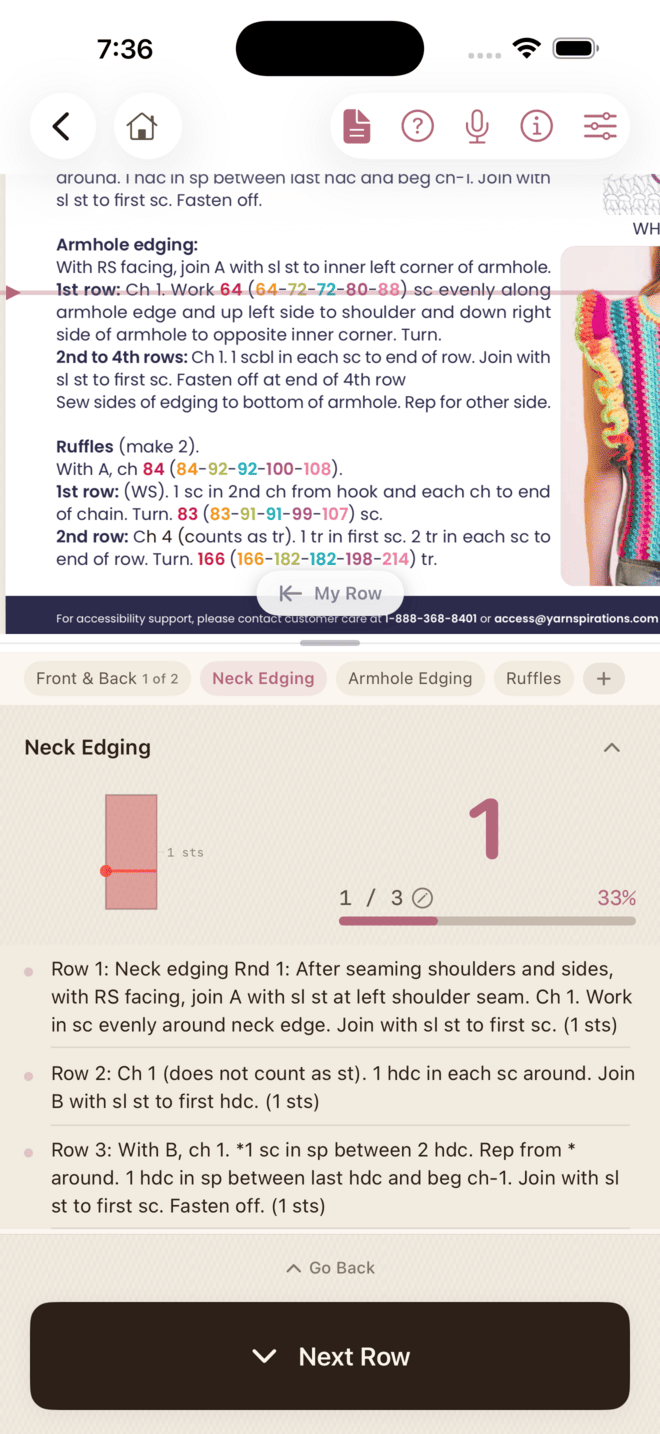 Row tracking in action