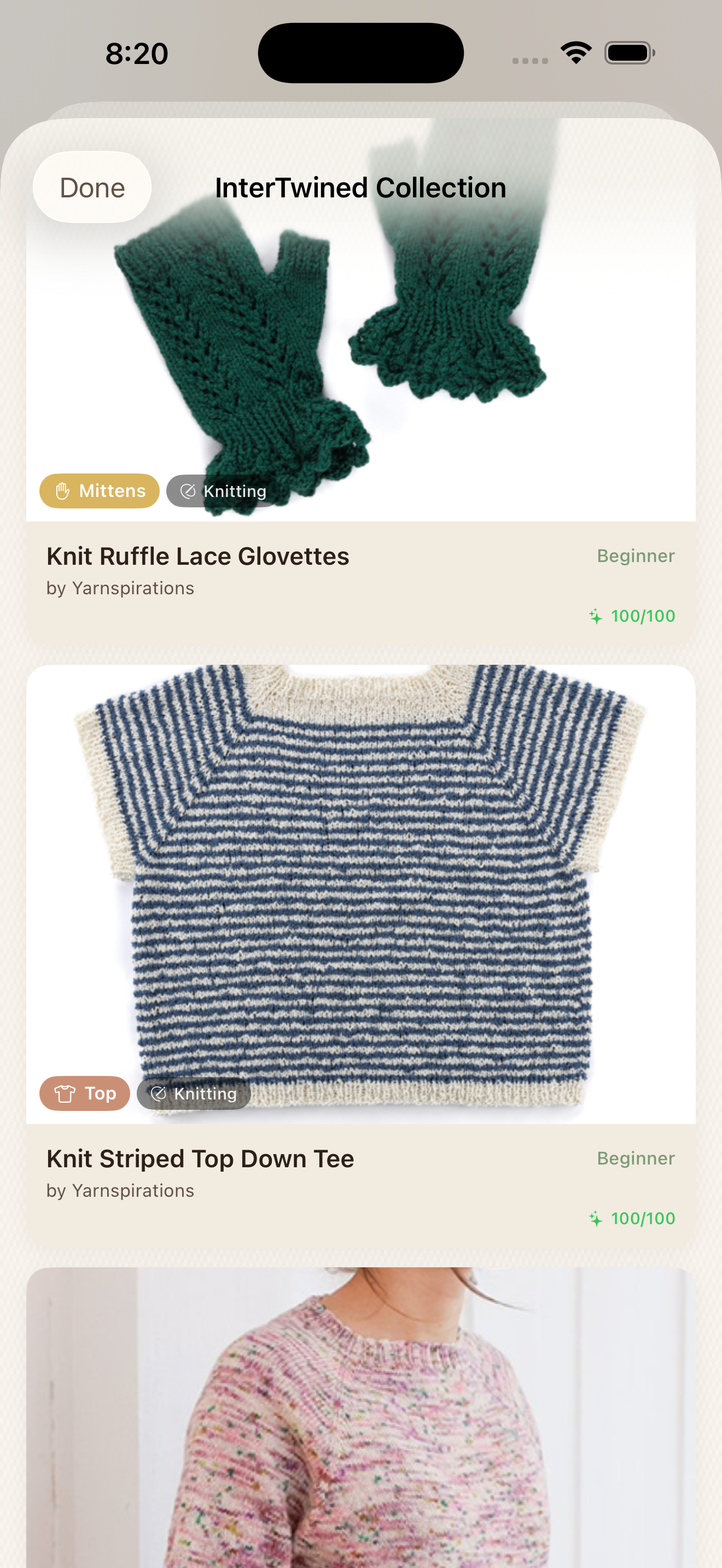 InterTwined curated pattern library