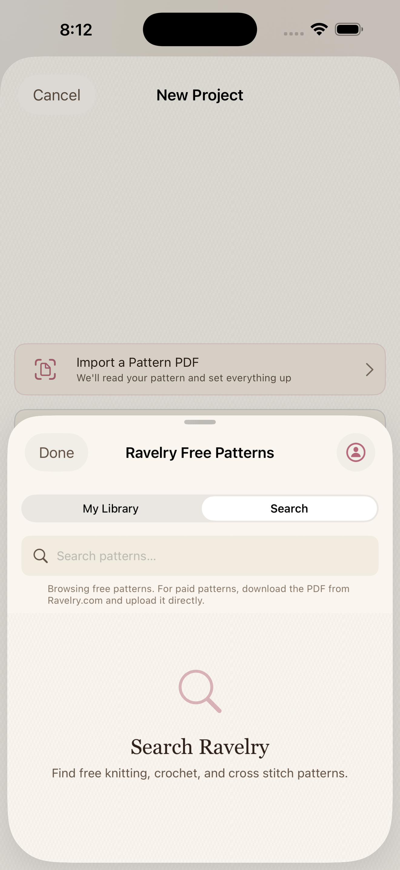 Ravelry free pattern search