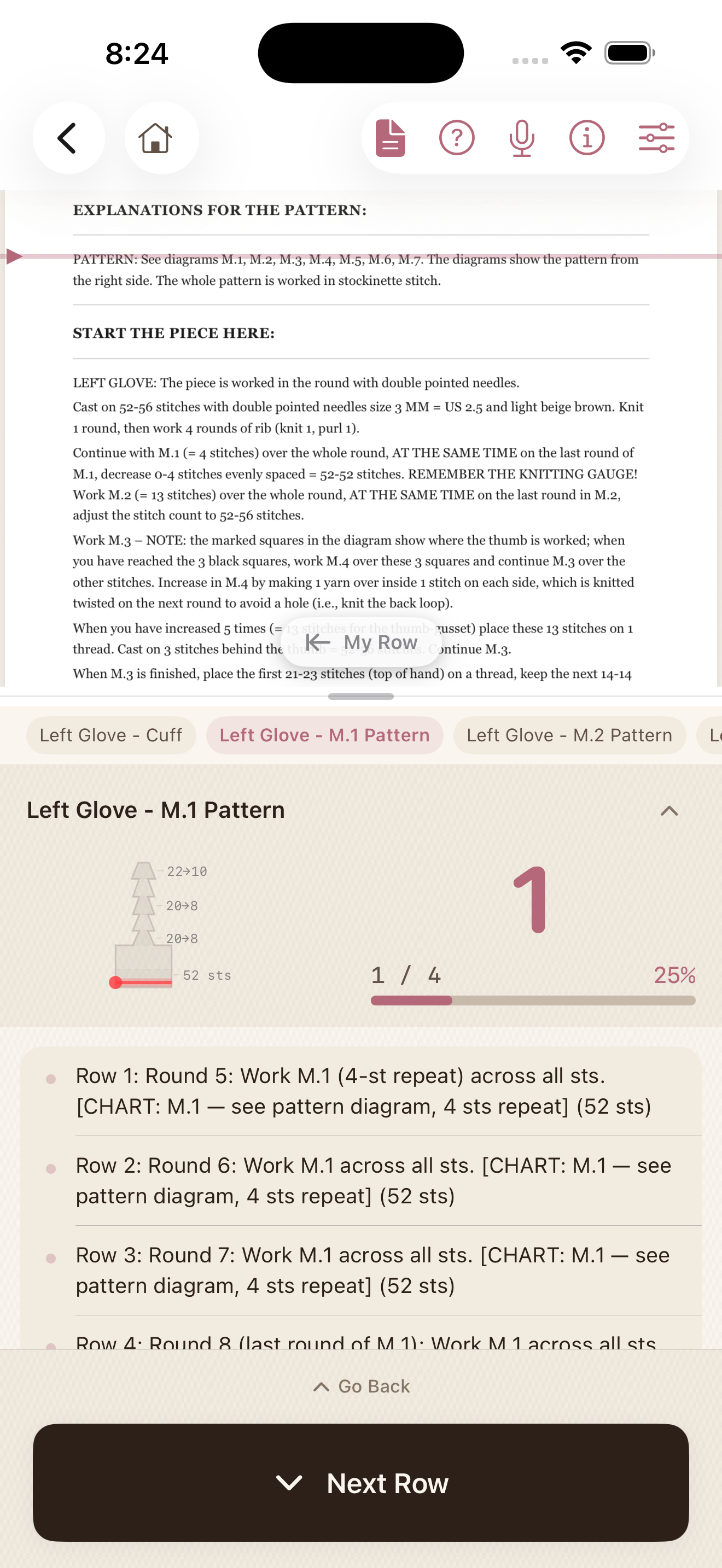 Row tracking in action